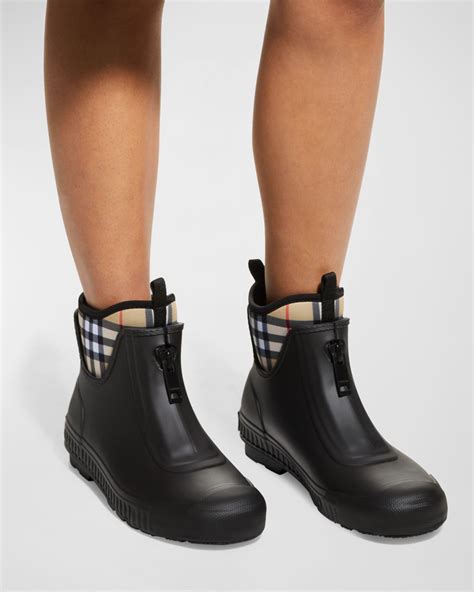 burberry womens flinton check rain booties|Burberry Women's Flinton Check Rain Booties.